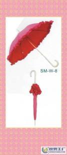 小龍女紅色花邊直桿雨傘 廠家直銷的高品質(zhì)遮陽(yáng)傘新選擇